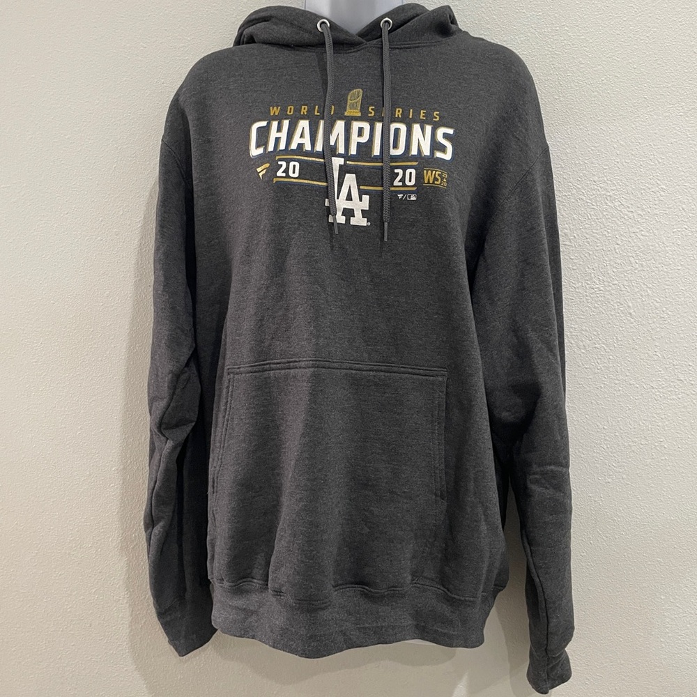 Port & Company Mens Los Angeles Dodgers 2020 World Series Champions Hoodie M